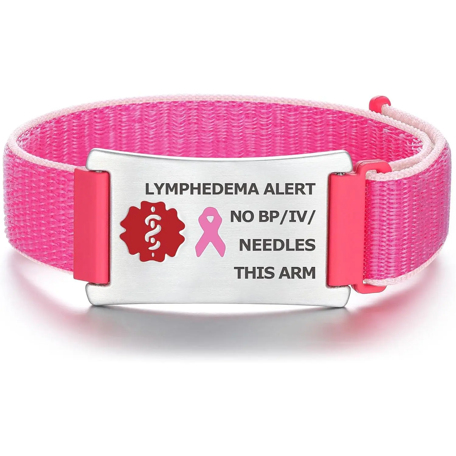 Divoti Lymphedema Medical Alert Bracelet for Women | Soft Comfort No BP/IV/Needles Arm Band for Breast Cancer Survivors & Post-Mastectomy Care