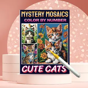 Mystical Mosaic Coloring Book for Adults, Digital Color by Number Art Therapy, Stress Relief Adult Activity Book, Unique Gift Idea