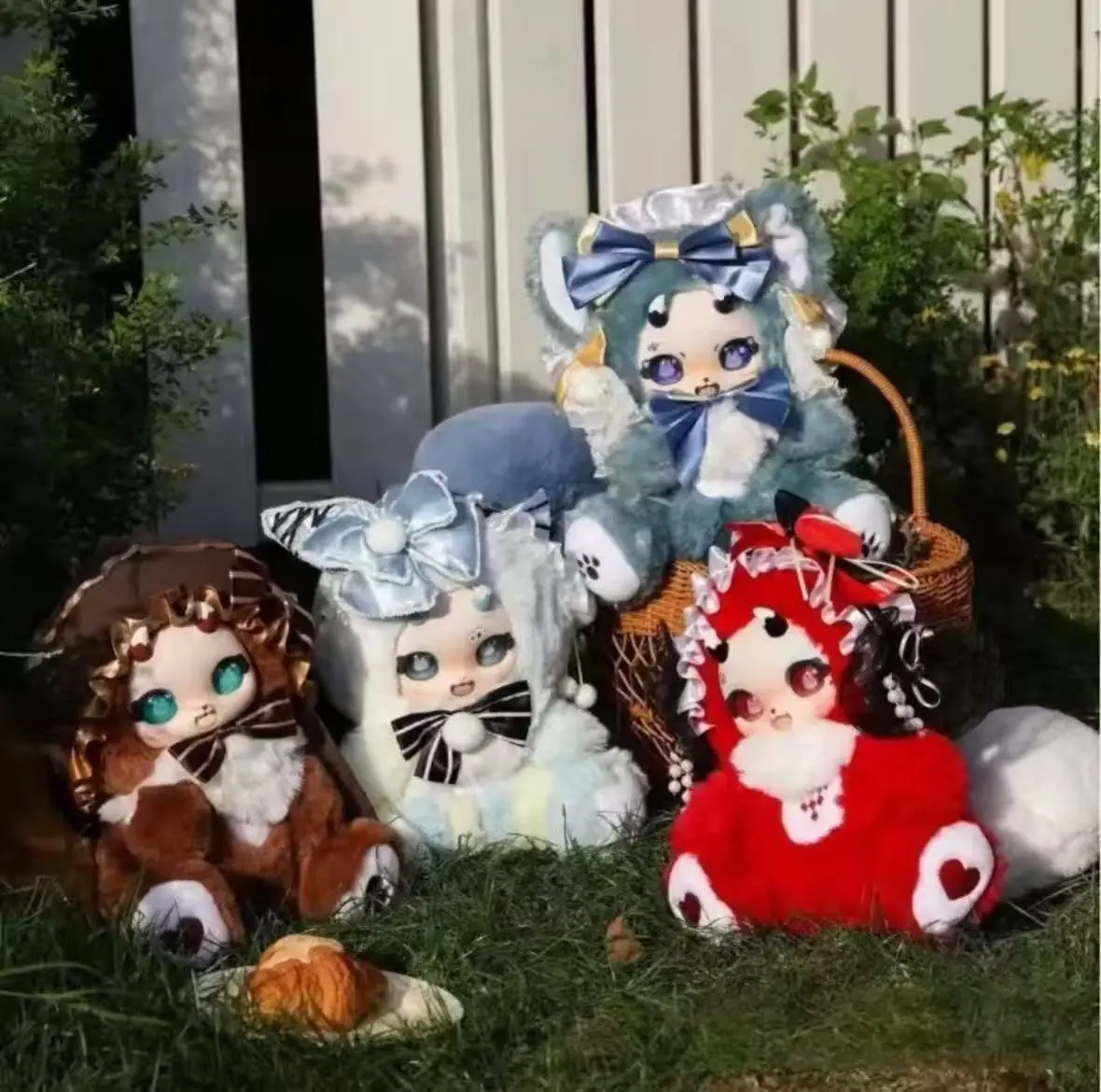 Boboco 500％ Daytime Series Maple Hat Cat, Cheshire Cat, Ellie Cat, Peach Cat, and Elk Baby Limited Edition Plush Toys