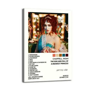 The Rise And Fall of A Midwest Princess-Chappell Roan Canvas Aesthetic For The Bedroom Wall Sitting Room Dormitory Wall Office Wall Poster Decorative Painting Canvas Wall