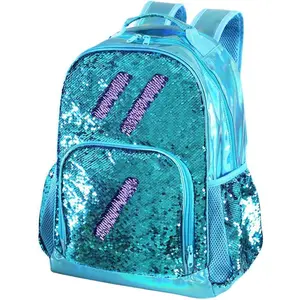 Hologram Sequin Backpack Sequin School Backpack for Girls  Elementary Bookbag Flip Sequence Holographic Book Bags