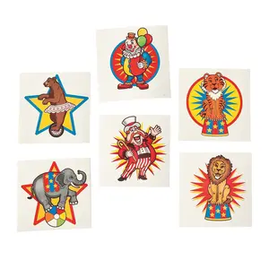 1 1/2" Bulk 72 Pc. Carnival Under the Big Top Temporary Tattoos