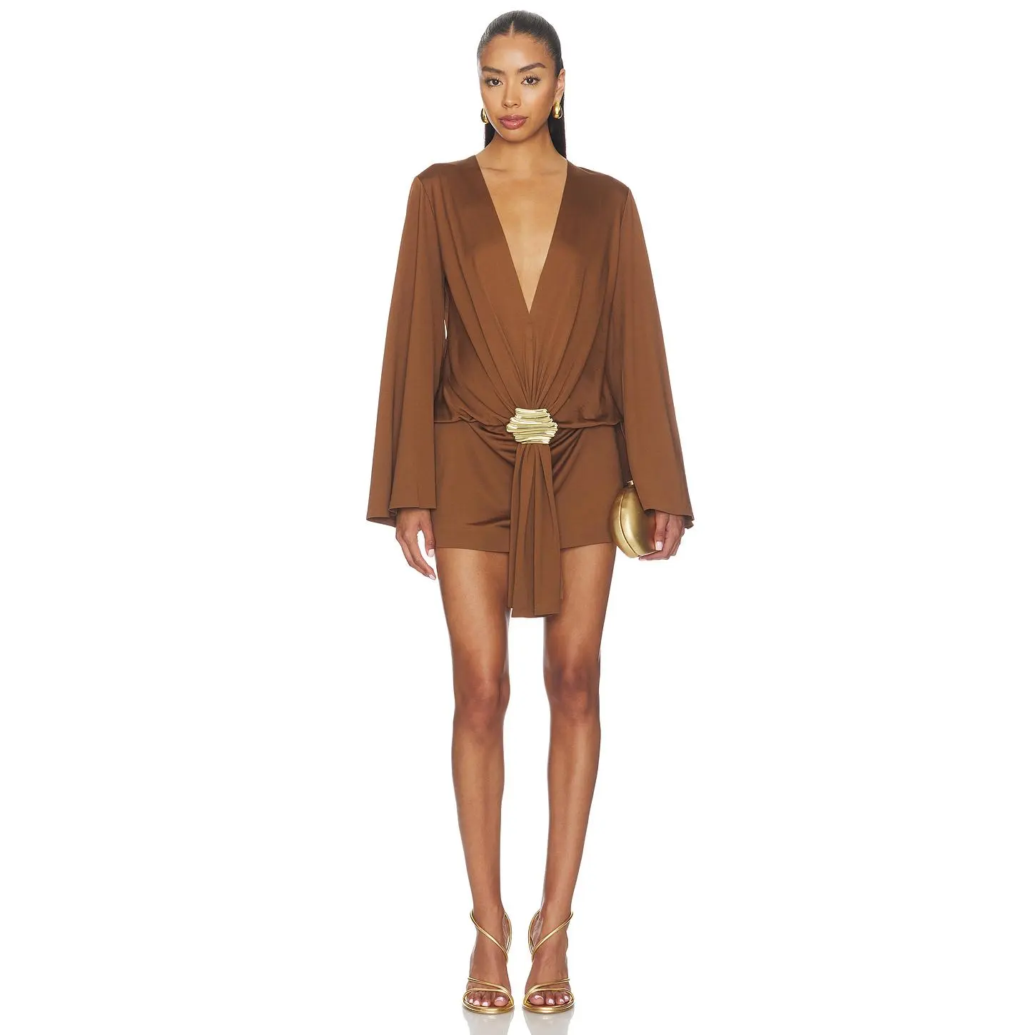 Alexis Syros Dress in Mocha