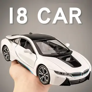 1:24 Simulation Alloy Car Model Die-cast Decoration with Sound and Light Pull-back Function Collectible Boy Toy Children's Gift