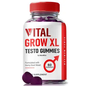 NutraRize Vital Grow XL, Official Vital Grow XL Testo Gummies for Men, Boost Stamina and Confidence Gummy for Mens, Vital GrowXL Male Support Gomitas (60 Gummies)