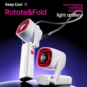 Portable Handheld Fan 3-in-1 Foldable Turbo Fan 16000RPM Strong Wind Rechargeable Personal Cooling Fan for Outdoor Office Travel