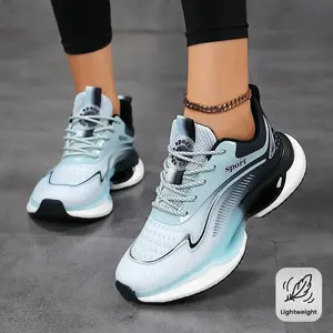 Women'sLightweightBreathableRunningShoes-WhiteandNavyBlueLow-topLace-upSneakers,ThickCushionedTPUSole,All-seasonDailyWalkingTravelFitnessShoes(EURSize36-45),SoftInnerLining