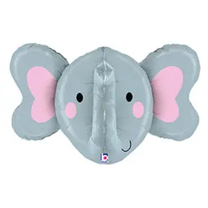 34" Elephant Head 3D Mylar Balloon