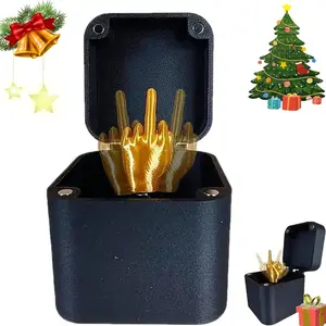 Surprise Middle Finger Gift Box, Prank Joke Box, Office Desk Decoration, Funny Gag Gift for Adults, Christmas Present, Gift Pack