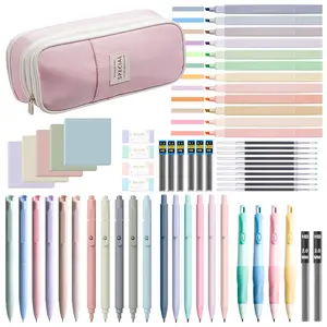 Stationery Set, 1 Set Including Highlighters, Mechanical Pencils, Color Ink Gel Pens, Pencil Case, Bible Study Supplies, Stationary Set for Student, School Supplies