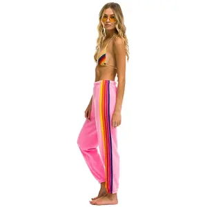 5 STRIPE SWEATPANTS - NEON PINK // YELLOW // PURPLE
