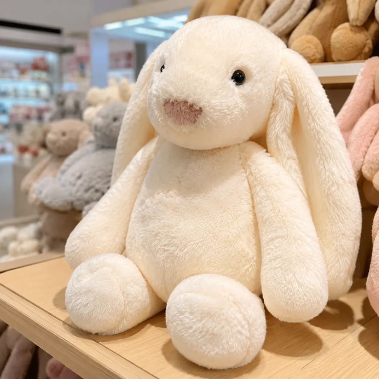 Jellycat Bashful Cream Bunny Plush Toy – Soft Floppy Ear Stuffed Rabbit for Kids and Collectors