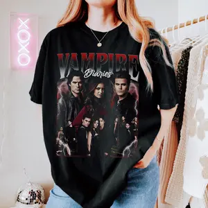 Vampire Diaries Bootleg Graphic Tee, Mystic Falls Shirt, Salvatore Brothers Bootleg Tee, 90s Vampire Romance Aesthetic, TVD Gift
