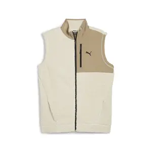 PUMA Mens Open Road Winterized Vest Athletic Outerwear Casual - Beige, Off White