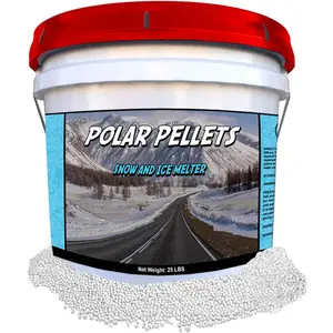 Polar Pellets Snow and Ice Melter - -Acting Calcium Chloride Pellets | Works to -50?F | No White  | Safe for Concrete | 3.5-Gallon Easy-Pour Unit (25 lbs)