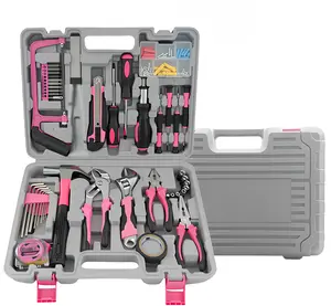 Perfect Gift for Women: 108-Piece Heavy-Duty Pink Tool Set for Her, Home DIY Kit with Hammer, Screwdrivers, Pliers, Wrenches, Non-Slip Grips & Sturdy Case, Ideal Christmas, Birthday, Housewarming Present for Women & Girls small ，repair