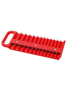 Lisle 40120 Magnetic 0.25-Inch Socket Holder, 26-Piece Red Organizer for Sockets (Home Improvement Electrical Accessories), Magnetic Socket Sockets