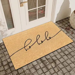 1 Pc Hohoho Christmas Diatomaceous Earth Anti Slip And Absorbent Door Mat Indoor And Outdoor Printed Door Mat Kitchen Dining Room Bathroom Bedroom Decor Holiday Home Decor Home Decorative Rug