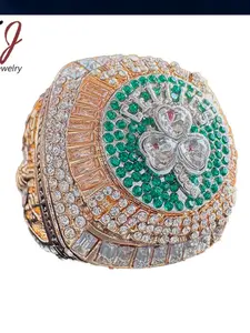 Celtics Nba Championship Ring Replica, Sports Style Alloy Chain, All-Season Gift, Perfect for Holidays & Birthdays