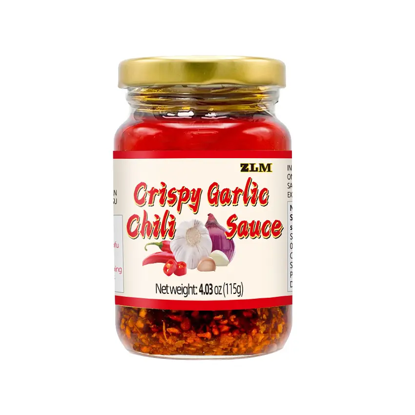 Crispy Garlic Chili Sauce 4.03 oz (115g) - Perfect for Tacos Noodles & Fried Rice Enhance Your Dishes with Authentic Flavor Spicy Dip