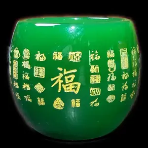 Fu glazed cup-construction lamp-handicrafts-collectibles-gifts-handicrafts-traditional teacups-ornaments