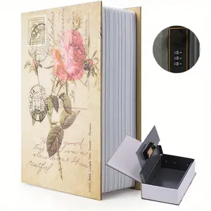 Secret Book Safe with Combination Lock, Hollow Simulation Book Safe, Fun Multifunctional Collection Safe for Cash Jewelry Valuable Items