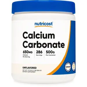 Nutricost Calcium Carbonate Powder 500 Grams - Non-GMO, Gluten Free