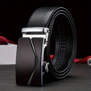 Leather belt for men, men's belt, Korean version, new style automatic buckle belt, fashionable and interesting, multi-purpose textured belt