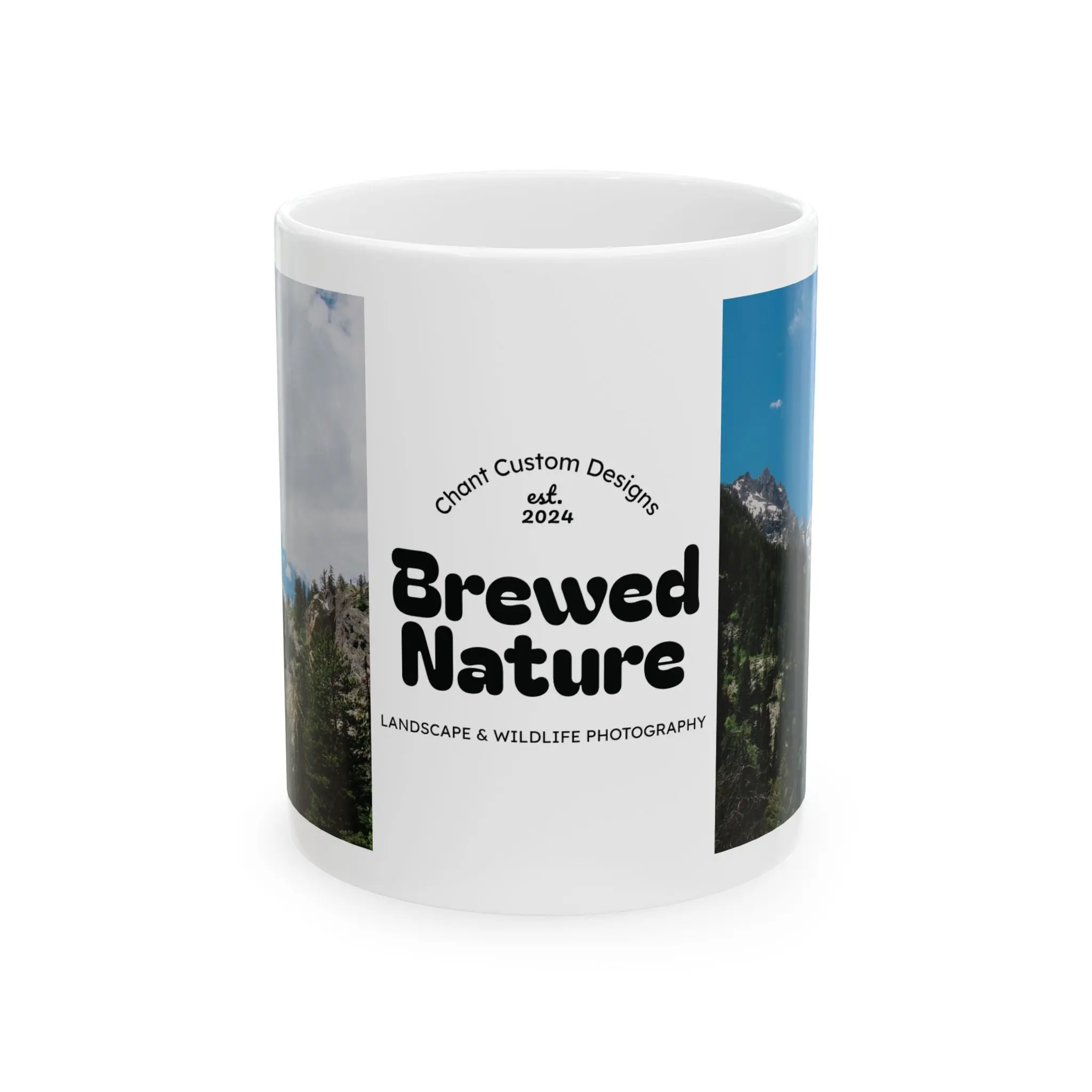 Brewed Nature Ceramic Mug — Landscape & Wildlife Photography Coffee Mug (11oz/15oz)