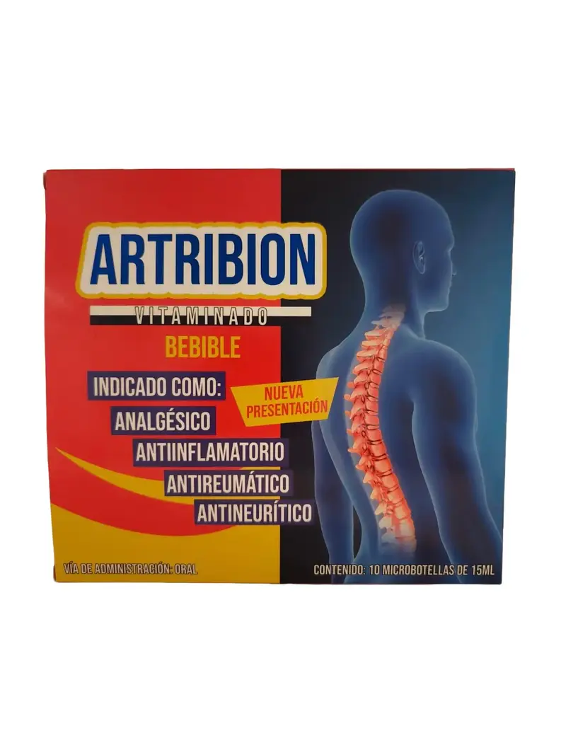 Artribion Antireumatico and Antineurotico Vitaminado Bebible Youth Formula Analgesic Antiinflammatory Antirheumatic Antineuritic 10 Microbottles of 15ml Healthcare