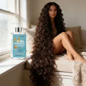 200ml Curl Styling & Nourishing Cream Curly Hair Product Haircare No-rinse, non-sticky & easy to use. Long-lasting defined curls, deep hydration, frizz control. Volumizing, suitable for all curl types. Large capacity for daily use.