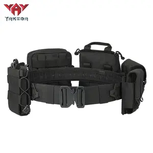 YD-2088 YAKEDA Tactical Belt Outdoor Patrol Multifunctional Eight-Piece Set Can Be Hooked Up Removable Adjustable Tactical Belt