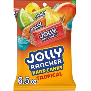 Jolly Rancher Tropical Fruit Flavored Hard Candy Bag 6.5 oz Assorted Tropical Flavors in Each Piece 9.06 x 5.51 x 1.18 Inches Perfect for Sharing or Enjoying Alone