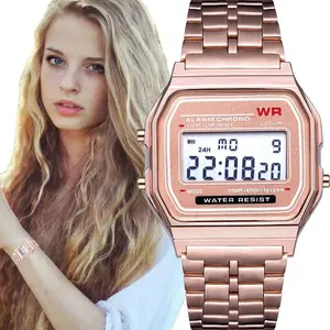 WR F91W Steel Band Electronic Watch WR F91W Steel Band Electronic Watch