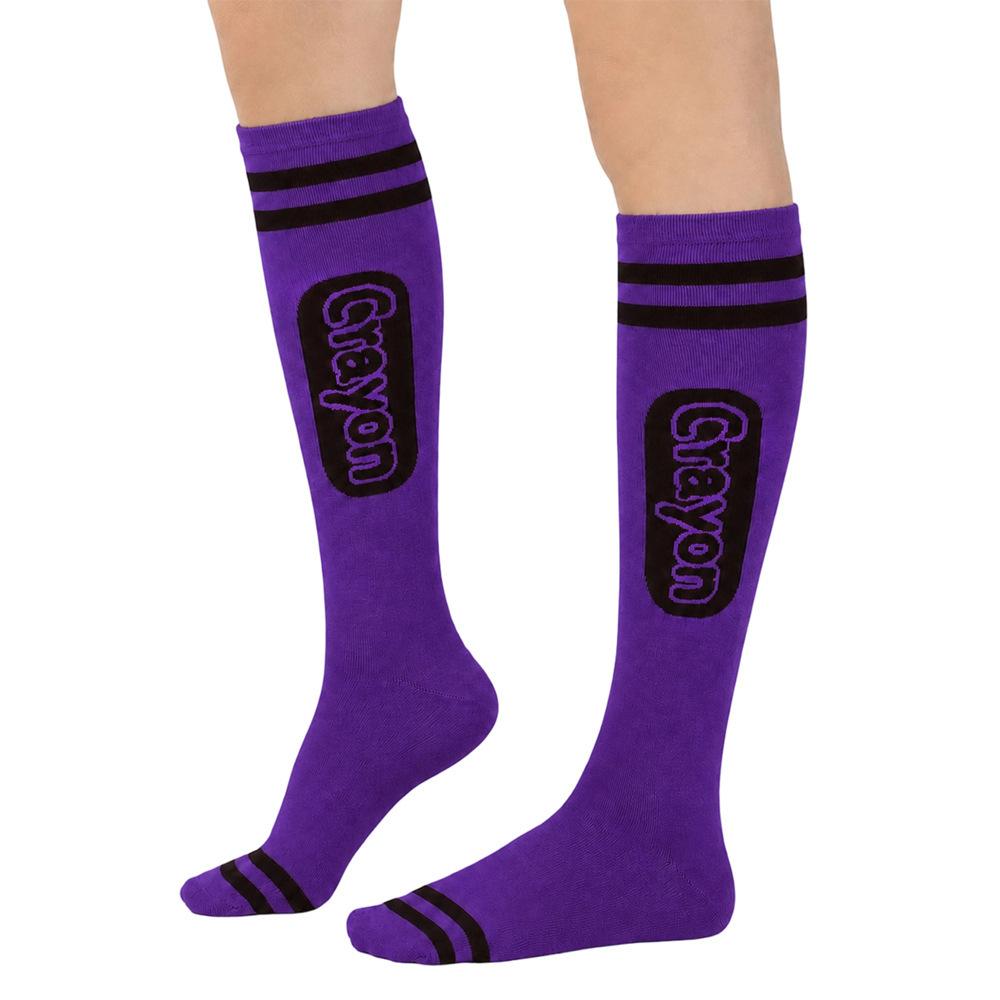 9 Pairs Colorful Knee High Socks for Teen Girls, Crayon-Inspired Striped Long Socks, Soft Stretch Knit Tube Socks, Cute Y2K Fashion Socks for School, Daily Wear, Party & Outfit Styling, Kneesocks, Casual Comfy Socks