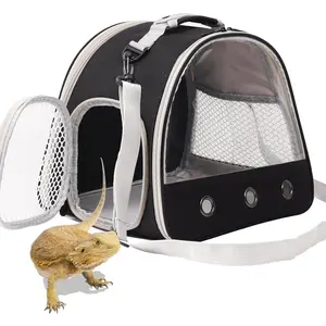 Bearded Dragon Travel Carrier,Lizards Carrier, Small Animal Travel Carrier for Sugar Glider Hedgehog Rat Parrot Bird Guinea Pig, Portable Guinea Pig Travel Bag for 2