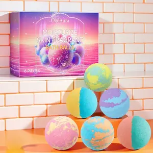 Colorful Floral Scented Bath Bomb, Natural Ingredients, Long-Lasting Fragrance, Deep Cleansing Skin Care, Relaxing Bath Experience, Bubble Baths