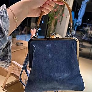 Denim Crossbody Tote Bags For, Mini Blue Denim Totebag Kiss Lock Purses And Handbags Accessories Denim Crossbody Tote Bags For, Mini Blue Denim Totebag Kiss Lock Purses And Handbags Accessories