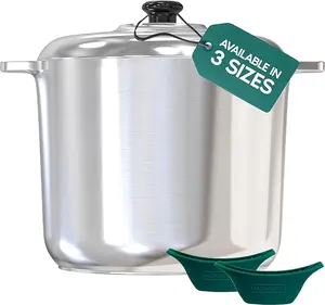 MAGNAWARE 18 Qt Stock Pot with Lid Lightweight Aluminium Cookware with Silicone Handles Oven Safe