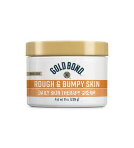 Gold Bond Rough & Bumpy Daily Skin Therapy Body Cream, 8 oz, with 7 Moisturizers and 3 Vitamins