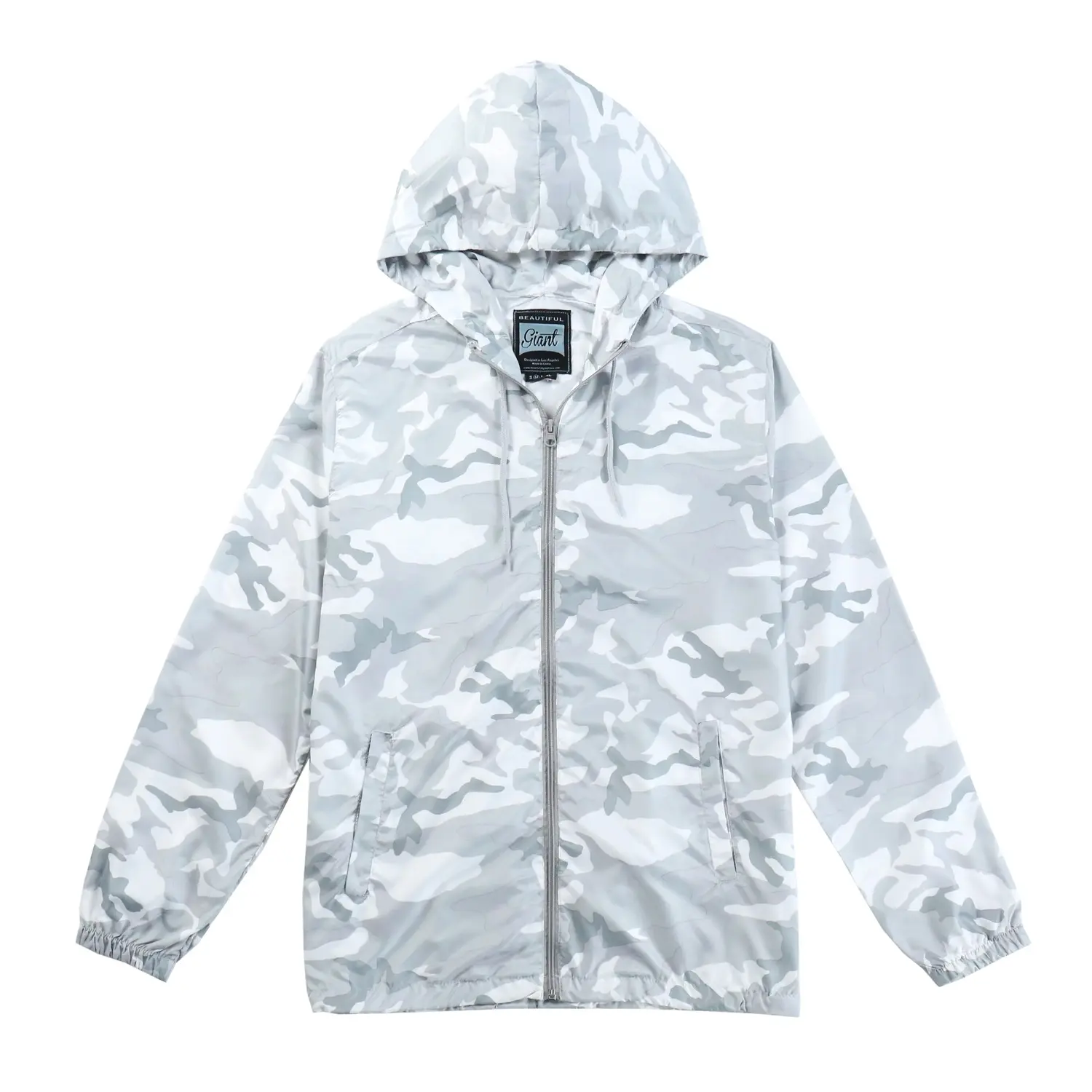 Beautiful Giant Lightweight Men's Windbreaker - Breathable Hooded Jacket for Outdoors & Camo jacket Menswear Athletic Elastic Coats Elastic Coats