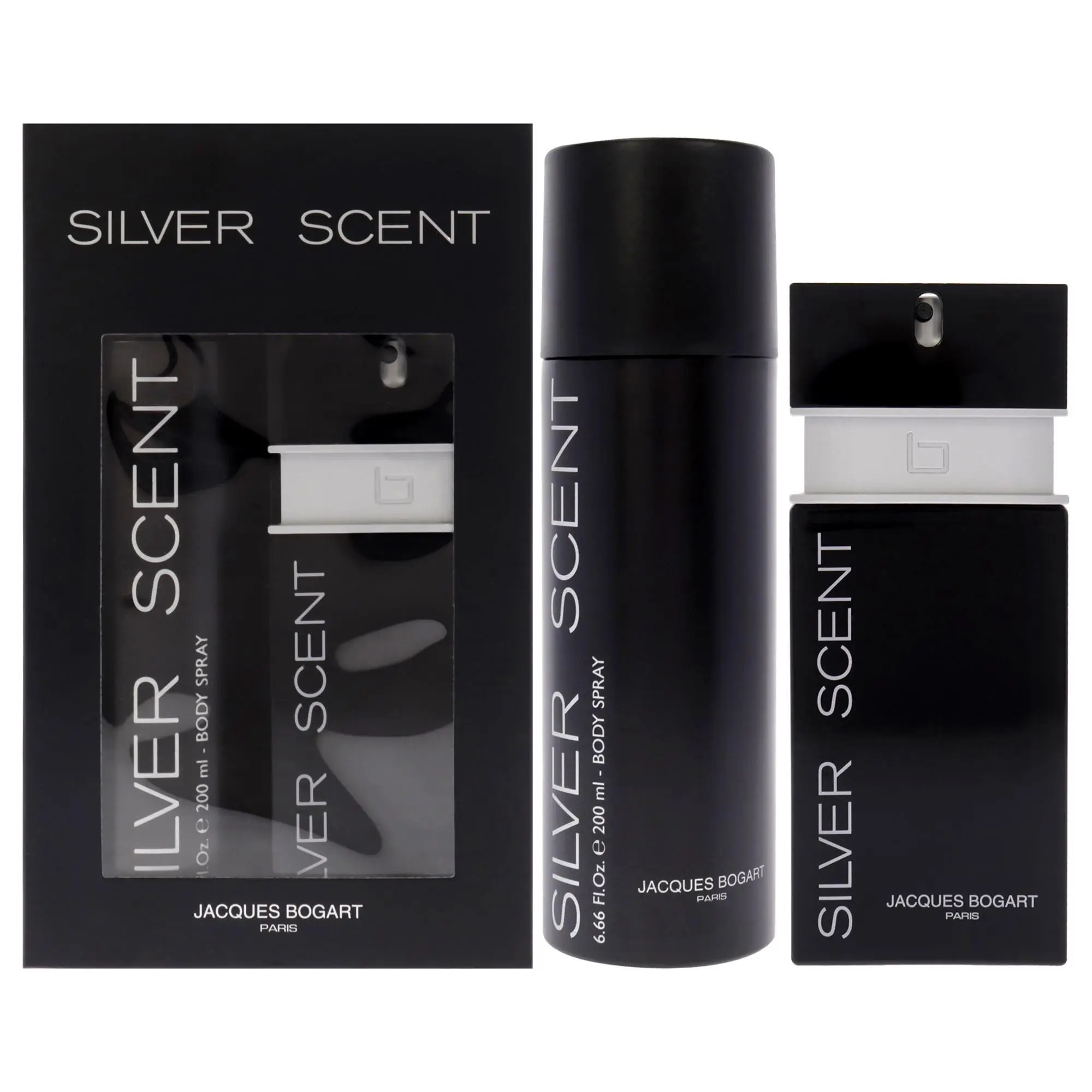 Silver Scent by Jacques Bogart Unisex Fragrance - Gift Ready 2-Piece Set with 3.33oz EDT, 6.66oz Body Spray, Long-Lasting Freshness, Daily Use
