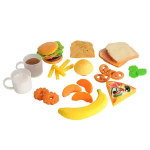 Kaplan Early Learning Life-size Pretend Play Lunch Meal Set with 32 Pieces and Food Container