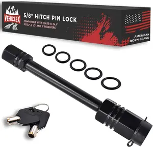 Hitch Pin Lock for Trailer Receivers (2.5" to 3") - 5/8" Locking Pin for Class III, IV - with Innovative Tubular Key, Resilient Against Dust, Mud, and Thieves