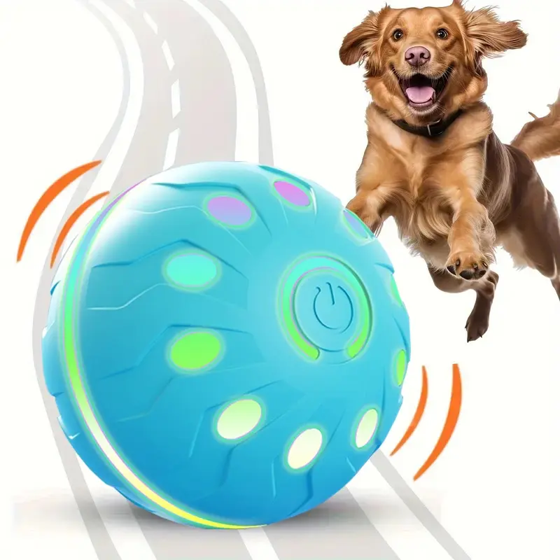 Interactive Graviti Jumping Dog Toy, Durable Chew Ball, Buzz Ball, USB Rechargeable Pet Toy with Automatic Teasing Function, Interactive Training Ball, Suitable for Medium Small Pets
