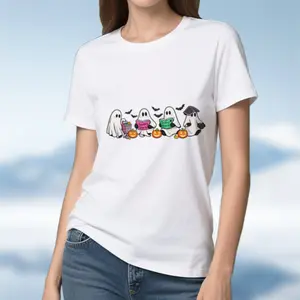 Ghost Book Acotar Shirt, Halloween Book TShirt, Bookish Ghost Sweatshirt, Book Ghosts Shirt, Ghost Halloween Shirt, Halloween Gift For Book lover Women's Graphic T‑shirt