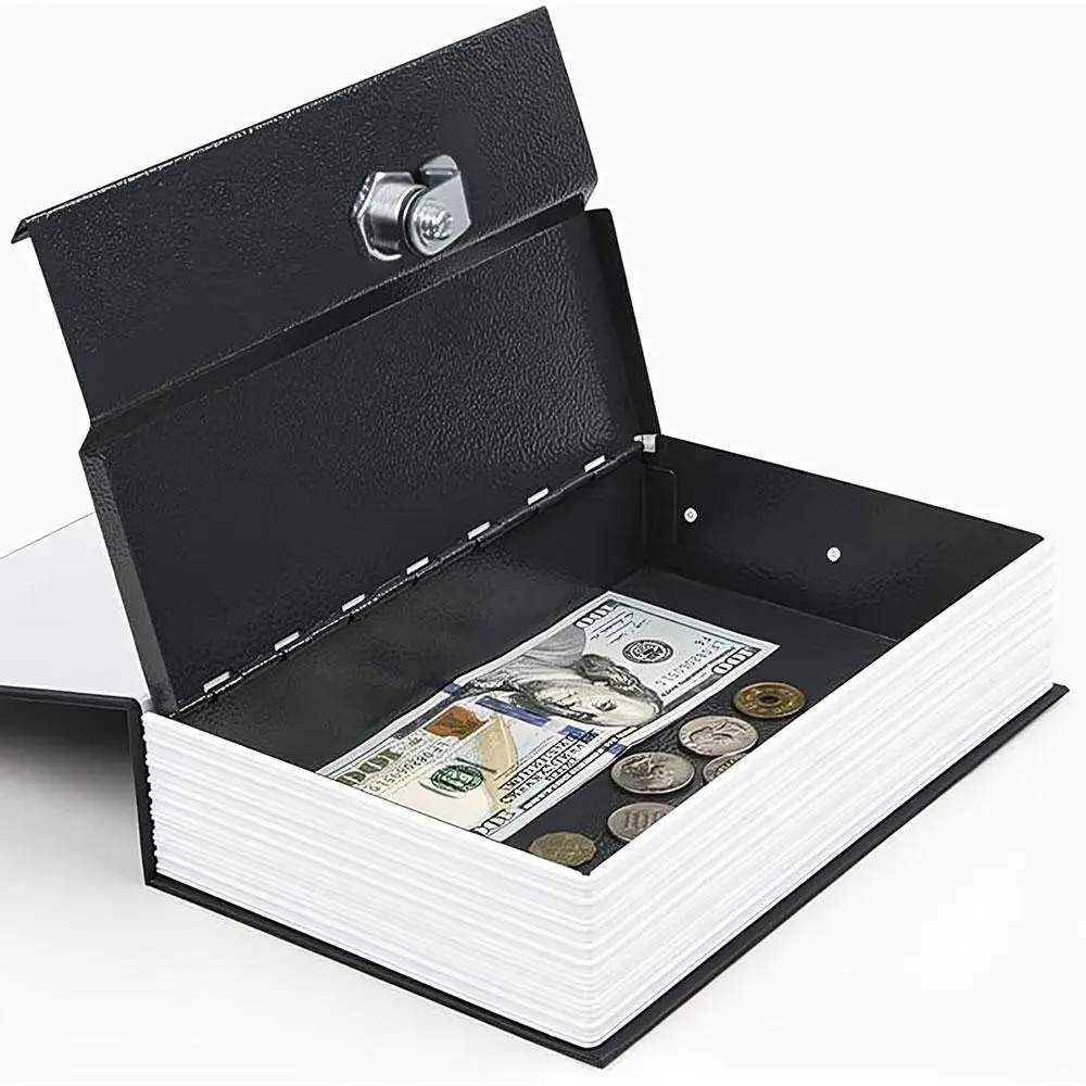 Hidden Book Safe Box with Secure Lock for Cash and Jewelry Storage