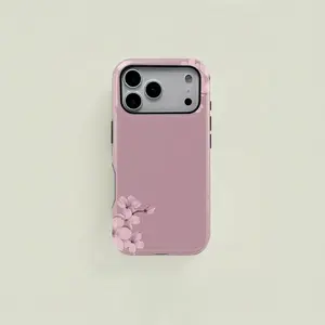 Cherry Blossom Flower Print Phone Case, Heavy Duty Shockproof 2in1 Protective Cover,phone Case Suitable for Iphone 11/12/13/14/15/16/17 Pro Promax Plus Air and Samsung S22/S23/S24/S25 Plus Ultra Fe,Holiday Gift Minimalist Chic Shell Casing
