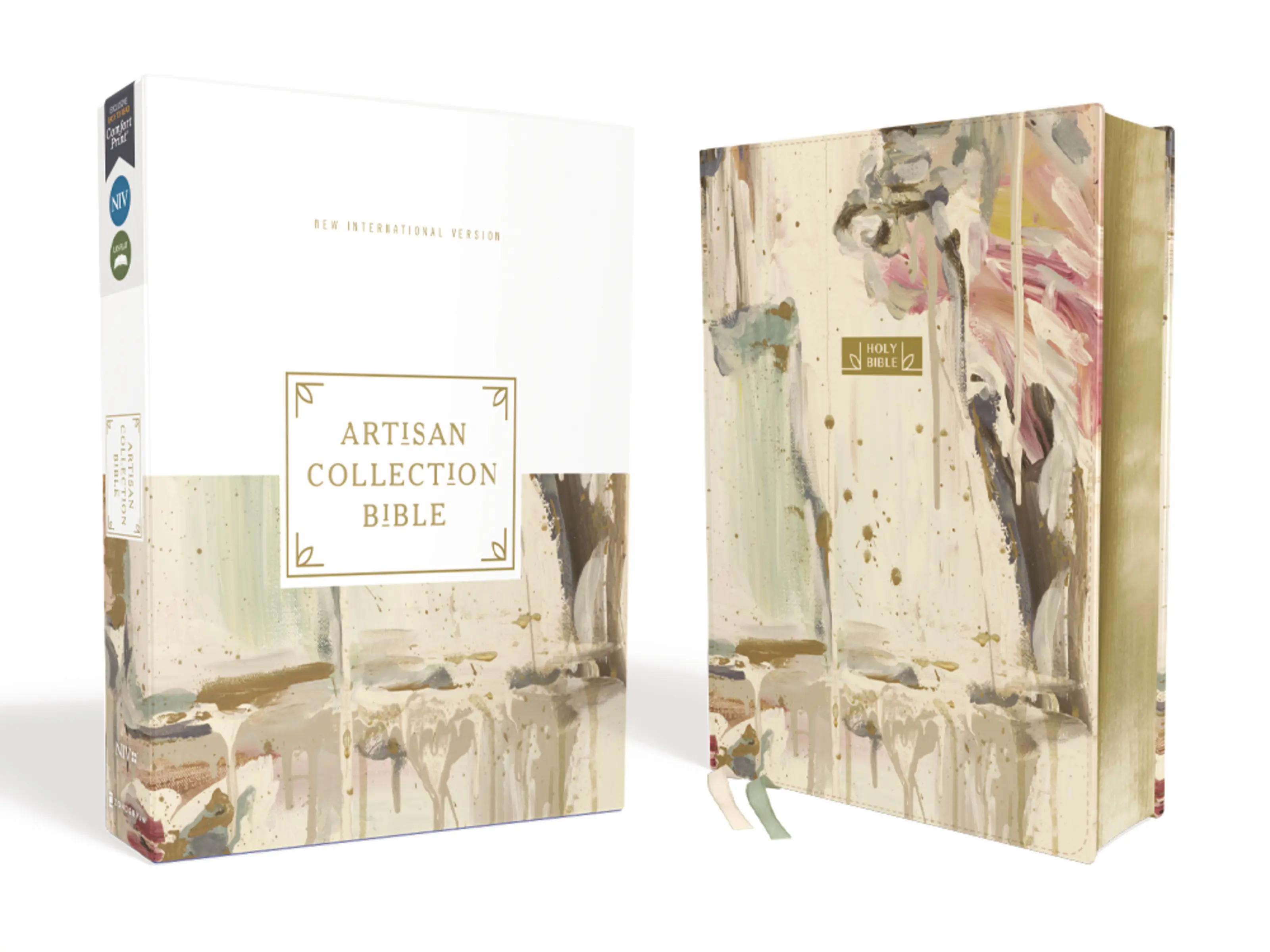 NIV, Artisan Collection Bible, Leathersoft, Multi-color/Cream, Red Letter, Comfort Print by Zondervan [Leatherbound Book]