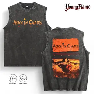 Vintage Acid Wash 90s Grunge Graphic Muscle Tee | Desert Alt Rock Sleeveless Shirt | 100% Cotton Men's Streetwear short-sleeved t-shirt men t-shirt gift cottontees top vintage menswear